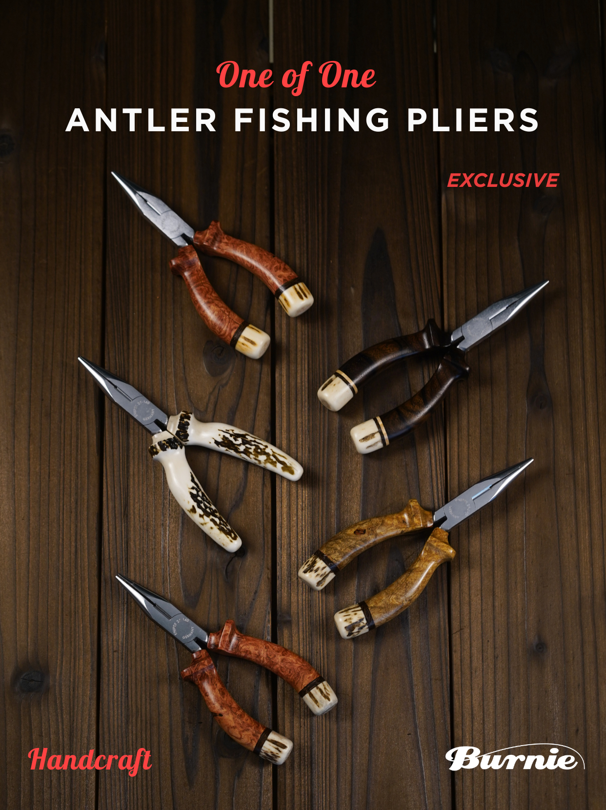 Burnie CONCERTO Antler Fishing Pliers