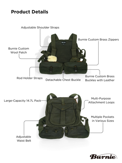 Burnie SONATA Waxed Fishing Vest